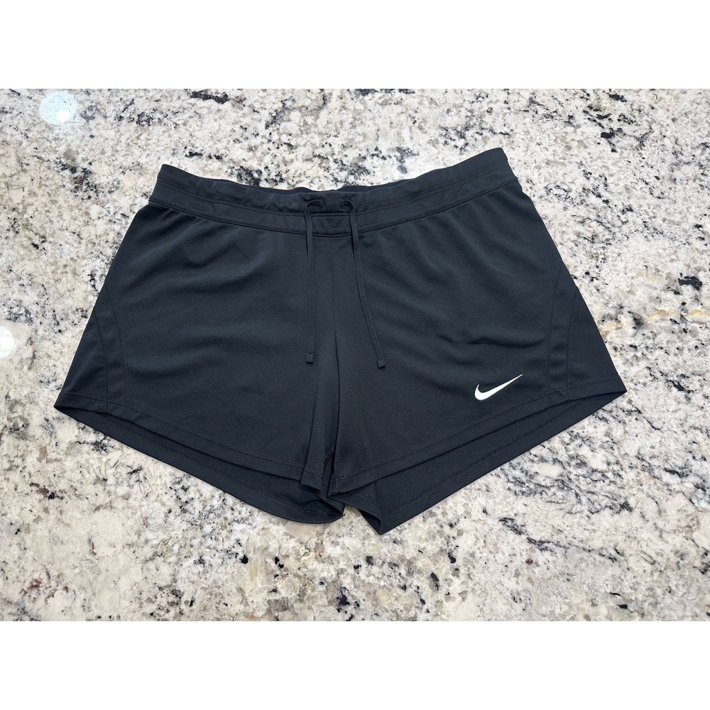 NWOT Nike Dri-FIT Athletic Shorts (M) Black Stretch Quick Dry Activewear Women